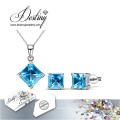 Destiny Jewellery Crystal From Swarovski Set 7 Days Princess Pendant and Earrings